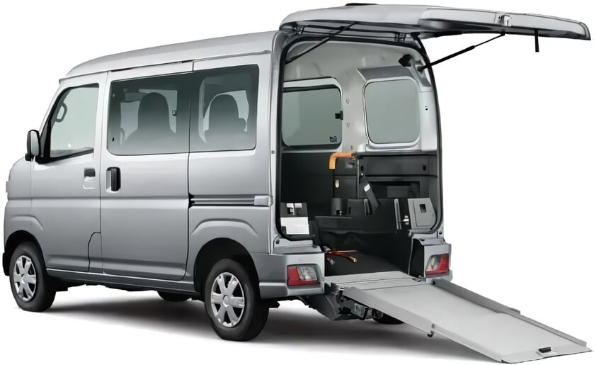 New Daihatsu Hijet Cargo van slope type photo: rear view image