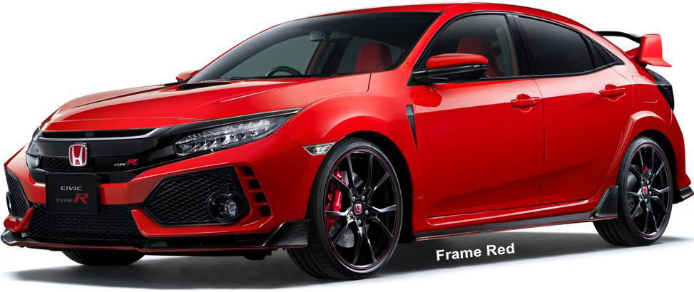 New Honda Civic Type R color: Frame Red