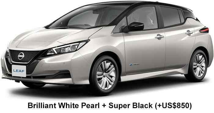 Nissan Leaf Color: Brilliant White Pearl Super Black