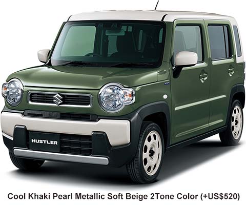 Suzuki Hustler Hybrid Color: Cool Khaki Pearl Metallic Soft Beige 2 Tones Color