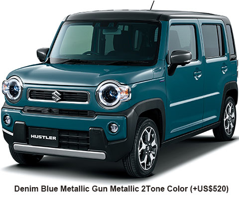 Suzuki Hustler Hybrid Color: Denim Blue Metallic Gun Metallic 2 Tones Color