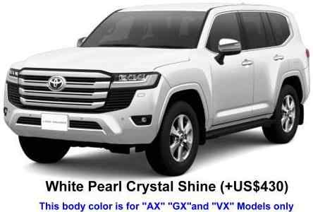 Toyota Land Cruser 300 Color: White Pearl Crystal Shine