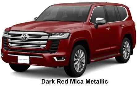 Toyota Land Cruser 300 Color: Dark Red Mica Metallic