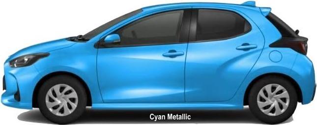 New Toyota Yaris body color: CYAN METALLIC