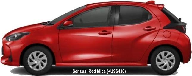 New Toyota Yaris body color: SENSUAL RED MICA (option color +US$430)