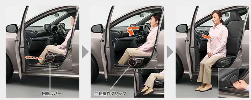 Toyota Yaris Handicapped Car Front Seat Rotate Type