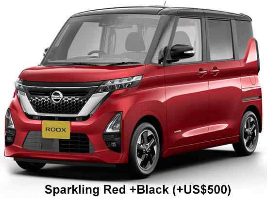 Nissan Dayz Roox Highway Star Color: Sparkling Red + Black