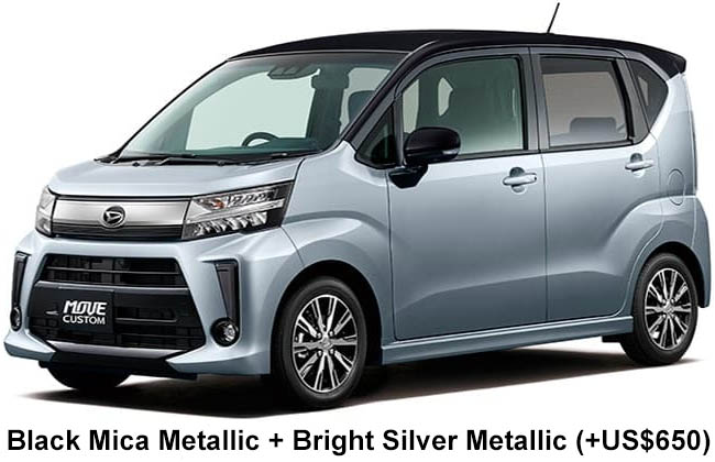 Daihatsu Move Custom Color: Black Mica Metallic + Bright Silver Metallic