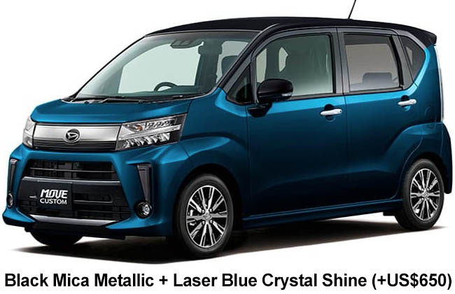 Daihatsu Move Custom Color: Black Mica Metallic + Laser Blue Crystal Shine