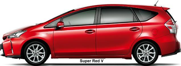 New Toyota Prius Alpha body color: SUPER RED V