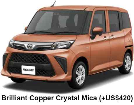 Toyota Roomy body color: Brilliant Copper Crystal Mica