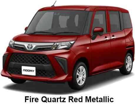 Toyota Roomy body color: Fire Quartz Red Metallic