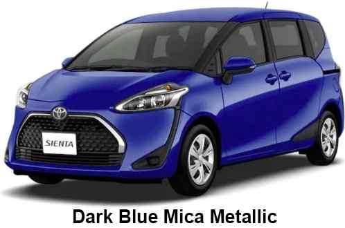 Toyota Sienta Color: Dark Blue Mica Metallic