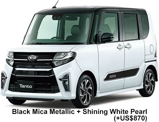 Daihatsu Tanto Color: Black Mica Metallic + Shining White Pearl