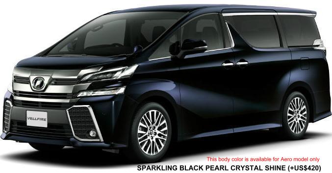 New Toyota Vellfire body color: SPARKLING BLACK PEARL CRYSTAL SHINE (option color +US$420)