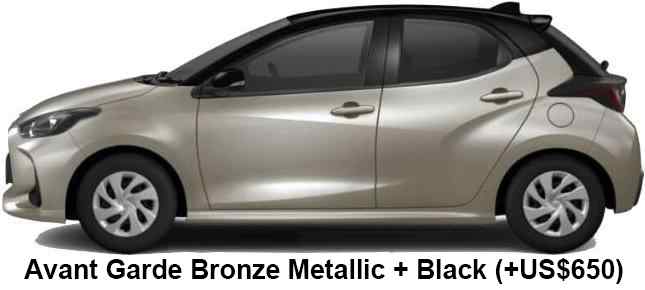 Toyota Yaris Hybrid Color: 2Tone Avant Garde Bronze Metallic Black