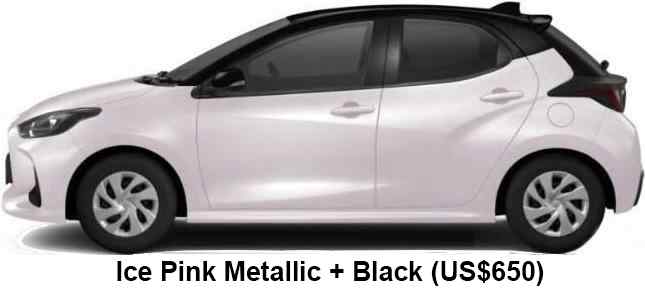 Toyota Yaris Hybrid Color: 2Tone Ice Pink Metallic Black